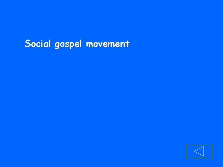 Social gospel movement 