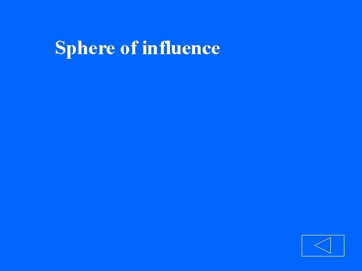 Sphere of influence 