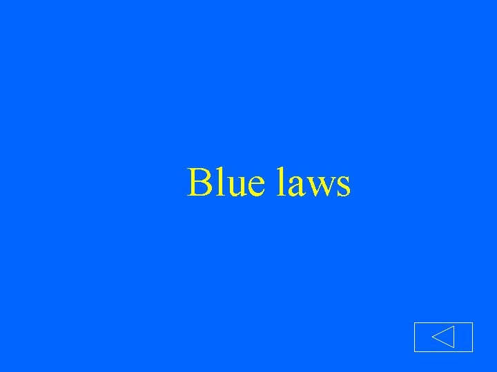 Blue laws 