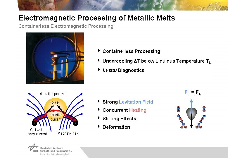 Electromagnetic Processing of Metallic Melts Containerless Electromagnetic Processing 4 Containerless Processing 4 Undercooling T