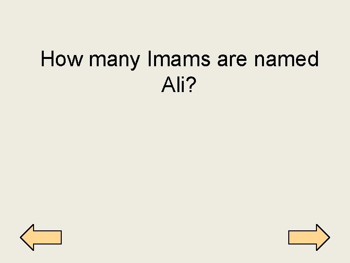 How many Imams are named Ali? 