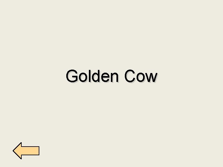 Golden Cow 