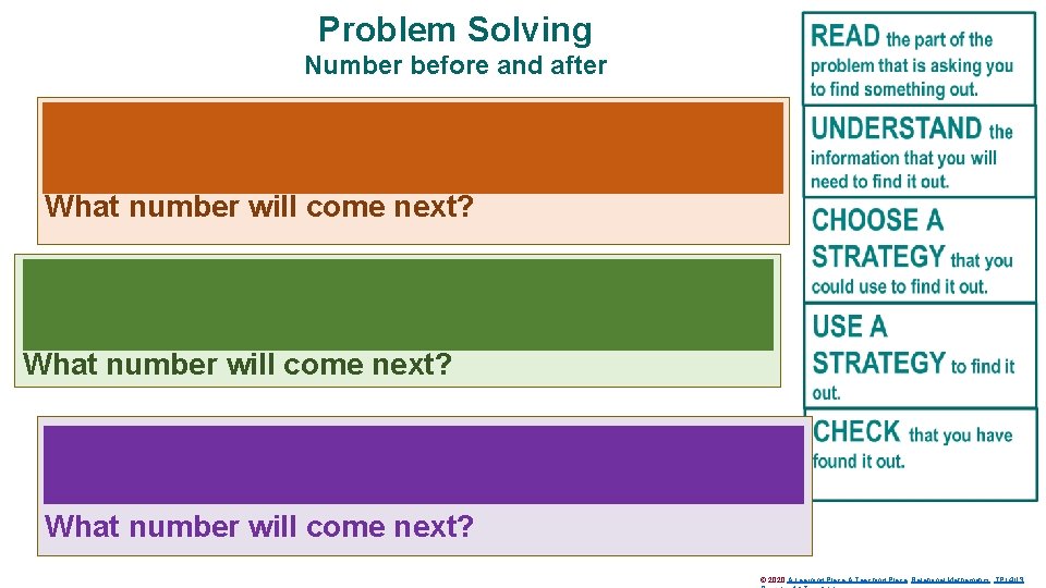 Problem Solving Number before and after Jill is putting numbers in order backwards from