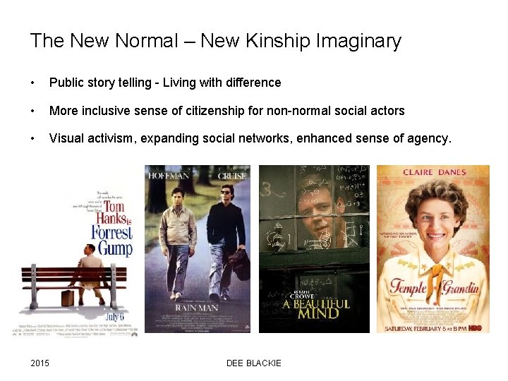 The New Normal – New Kinship Imaginary • Public story telling - Living with