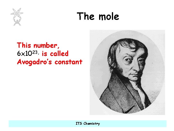The mole This number, 6 x 1023, is called Avogadro’s constant ITS Chemistry 