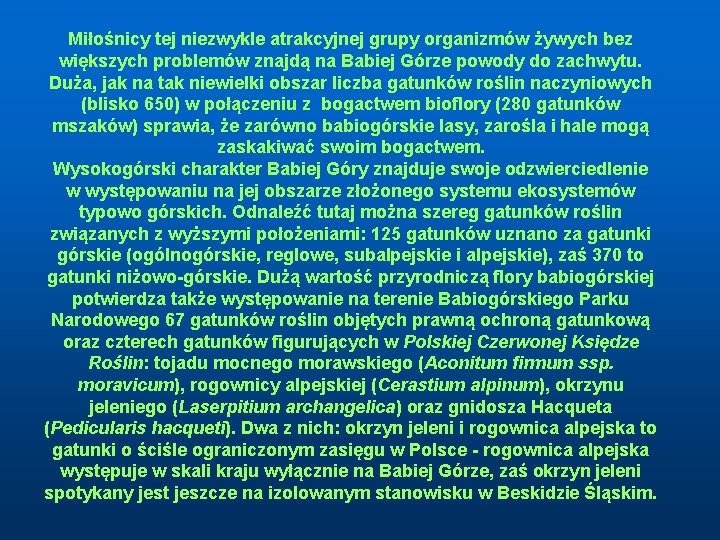 Miłośnicy tej niezwykle atrakcyjnej grupy organizmów żywych bez większych problemów znajdą na Babiej Górze