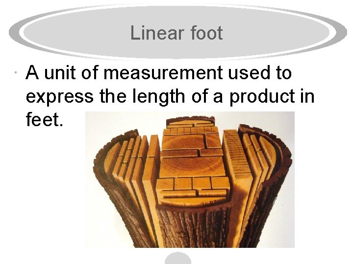 Linear foot · A unit of measurement used to express the length of a