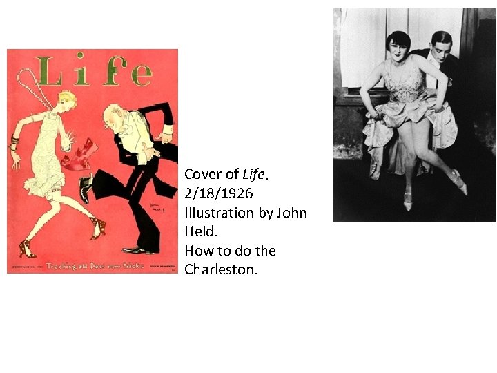 Cover of Life, 2/18/1926 Illustration by John Held. How to do the Charleston. 