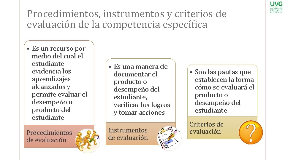 Procedimientos, instrumentos y criterios de evaluación de la competencia específica • Es un recurso