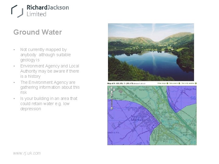 Ground Water • • Not currently mapped by anybody although suitable geology is Environment