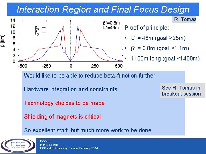 Interaction Region and Final Focus Design R. Tomas Proof of principle: • L* =