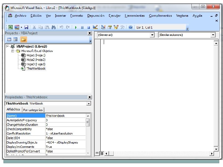 Visual Basic Entorno VBA  Visual Basic Entorno VBA