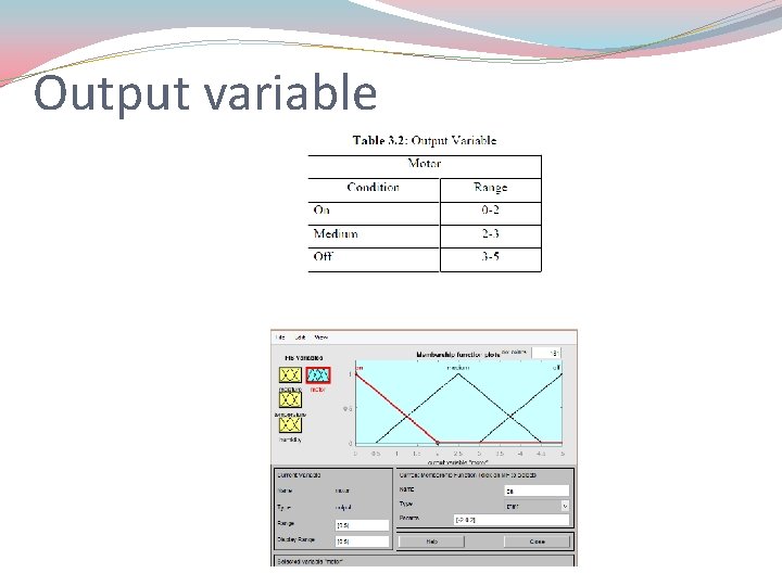 Output variable 