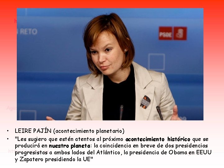 • • LEIRE PAJÍN (acontecimiento planetario) "Les sugiero que estén atentos al próximo • • LEIRE PAJÍN (acontecimiento planetario) "Les sugiero que estén atentos al próximo