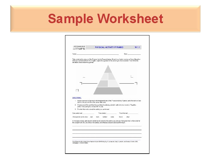 Sample Worksheet 
