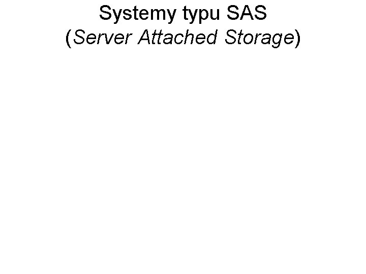 Systemy typu SAS (Server Attached Storage) 