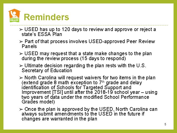 North Carolina State Board of Education Update Maria