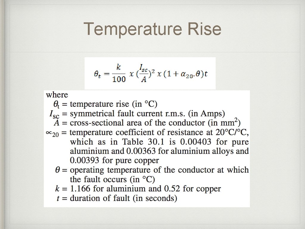 Temperature Rise Temperature Rise