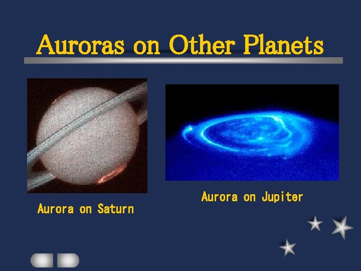 Auroras on Other Planets Aurora on Jupiter Aurora on Saturn 