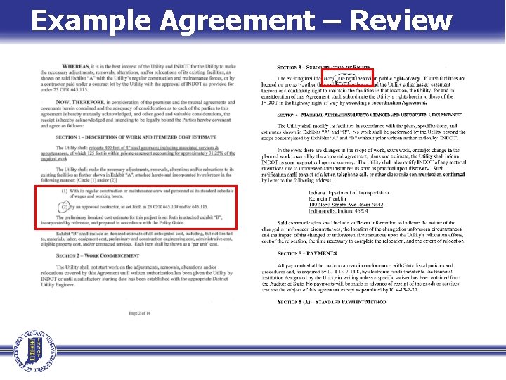 Example Agreement – Review 