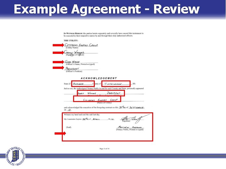 Example Agreement - Review 