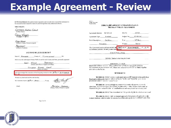 Example Agreement - Review 