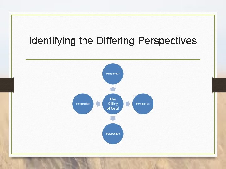 Identifying the Differing Perspectives 