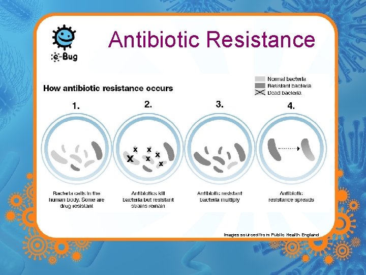 Antibiotic Resistance Images sourced from Public Health England 