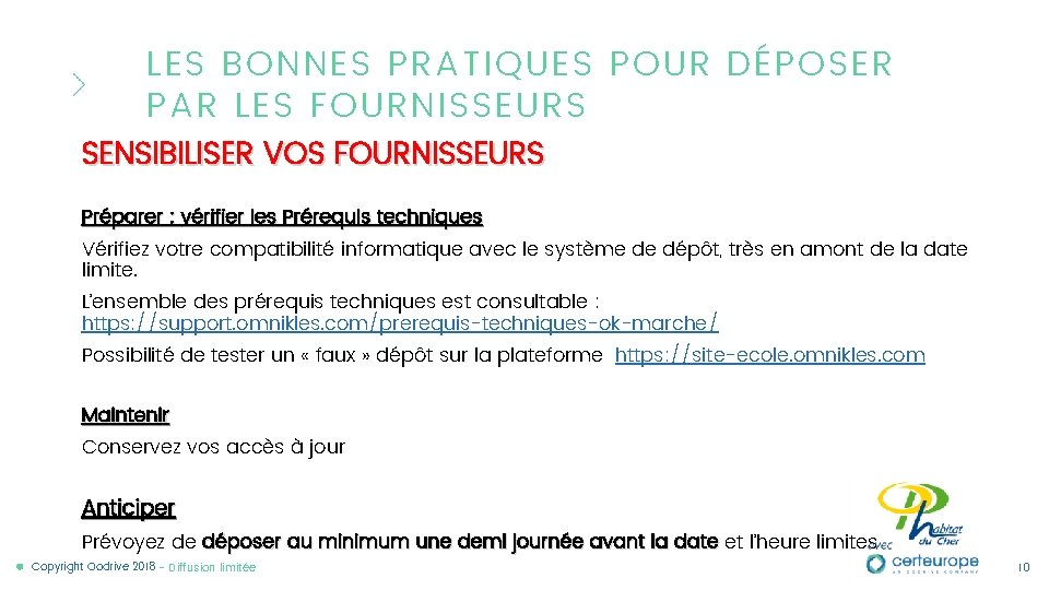 LES BONNES PRATIQUES POUR DÉPOSER CLICK TO EDIT MASTER TITLE STYLE PAR LES FOURNISSEURS