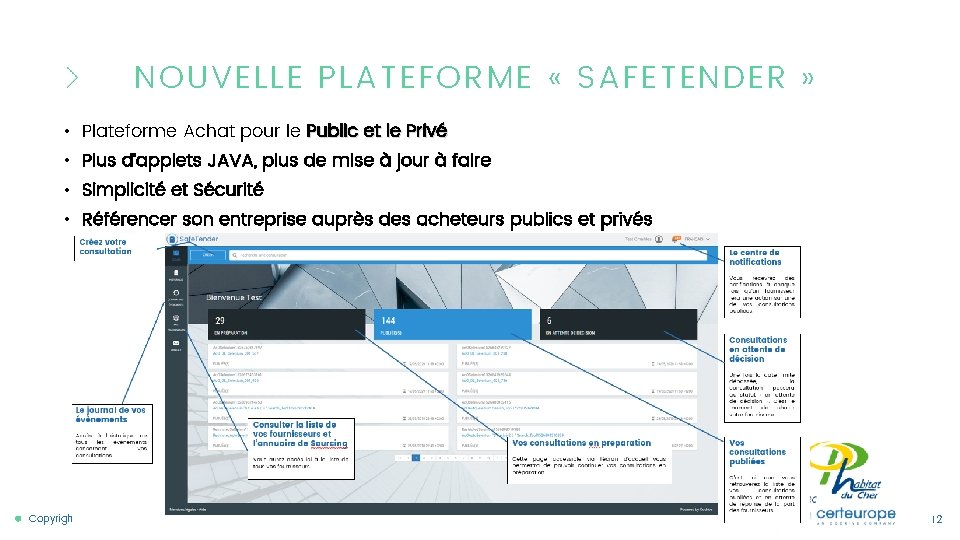 CLICK TO EDIT NOUVELLE PLATEFORME MASTER TITLE « SAFETENDER STYLE » • Plateforme Achat