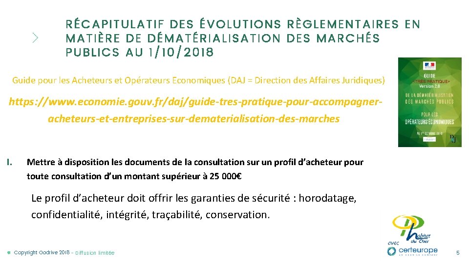 RÉCAPITULATIF DES ÉVOLUTIONS RÈGLEMENTAIRES EN M A T I È R E TO D