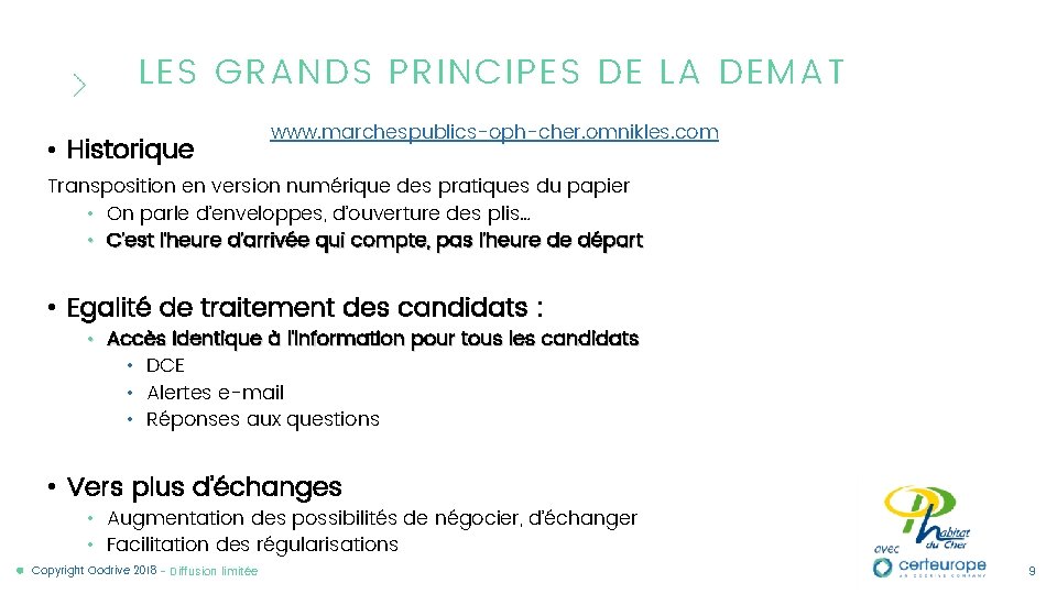 LES GRANDS PRINCIPES LA STYLE DEMAT CLICK TO EDIT MASTER DE TITLE Subtitle •