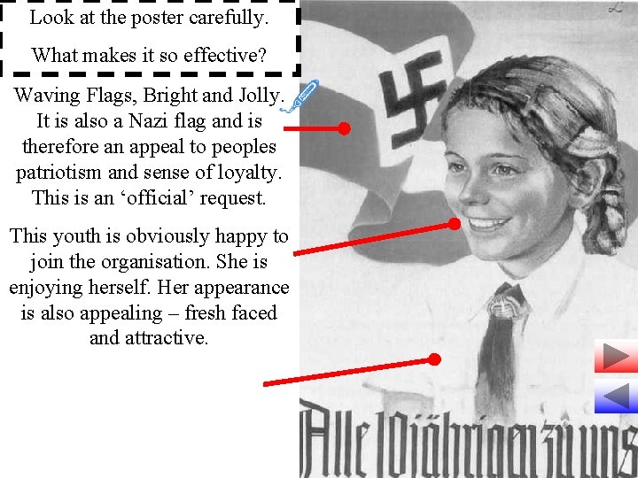 Look at the poster carefully. What makes it so effective? Waving Flags, Bright and