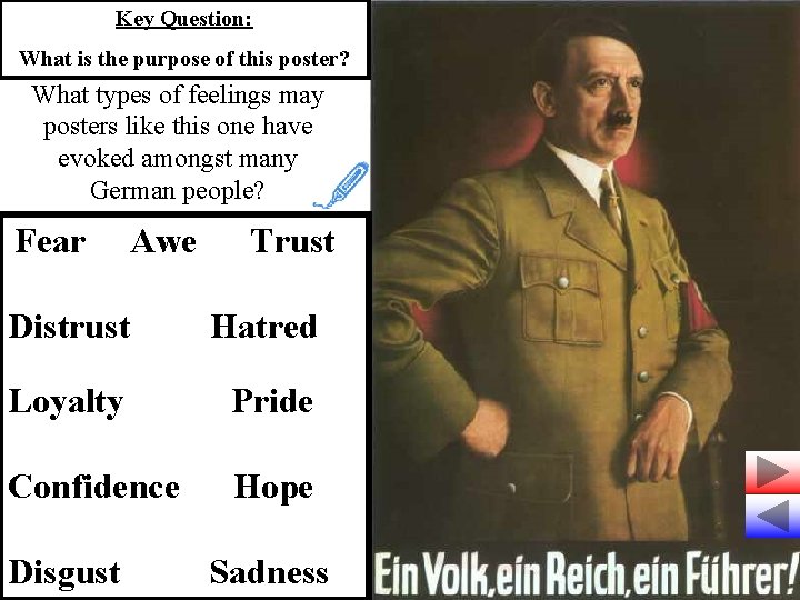 Key Question: What is the purpose of this poster? What types of feelings may