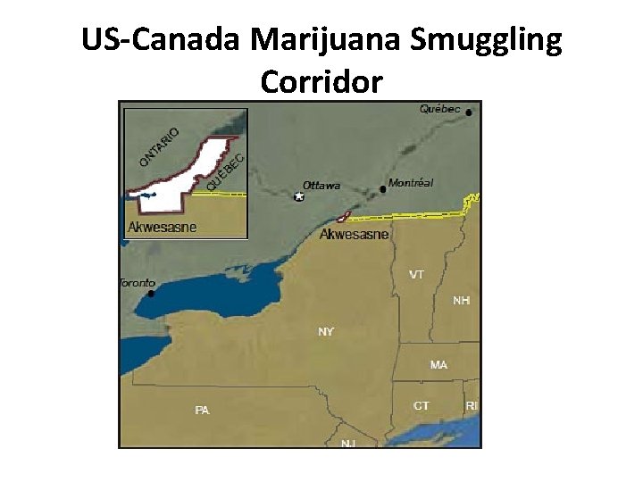 US-Canada Marijuana Smuggling Corridor 