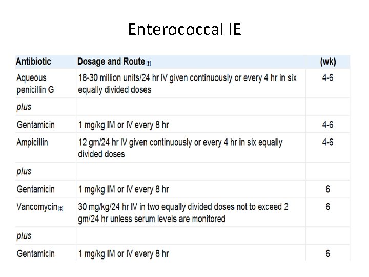 Enterococcal IE 