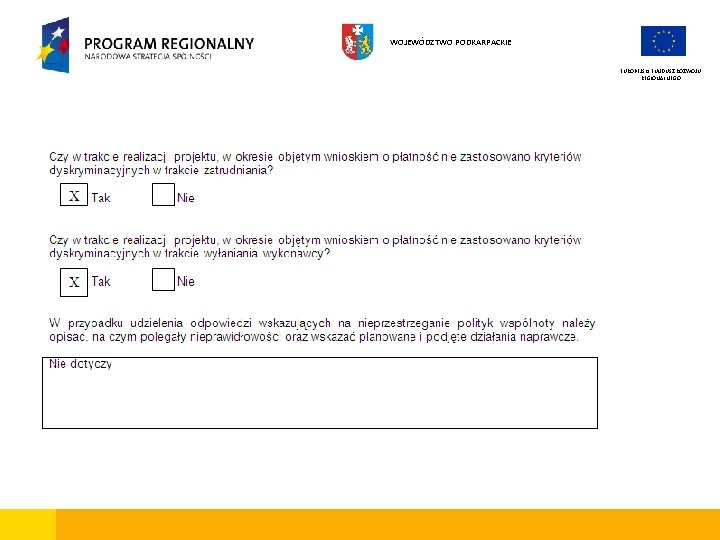 WOJEWÓDZTWO PODKARPACKIE EUROPEJSKI FUNDUSZ ROZWOJU REGIONALNEGO 