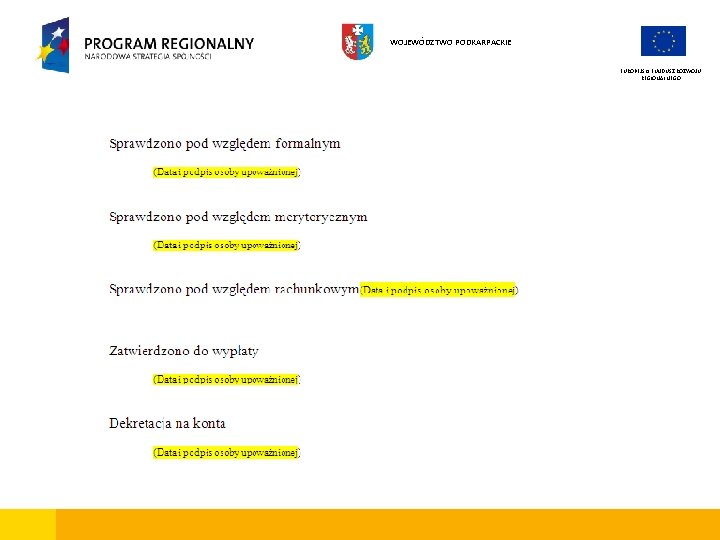 WOJEWÓDZTWO PODKARPACKIE EUROPEJSKI FUNDUSZ ROZWOJU REGIONALNEGO 