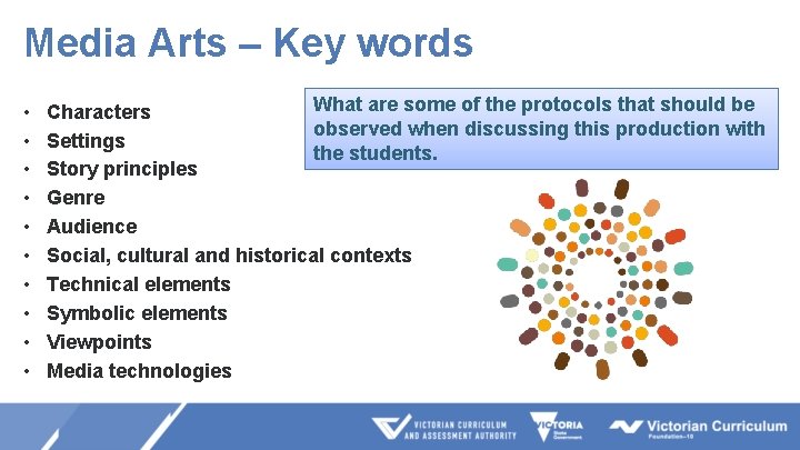 Media Arts – Key words • • • What are some of the protocols