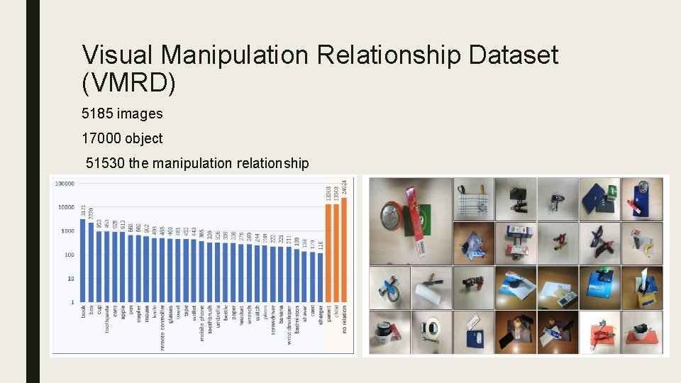 Visual Manipulation Relationship Dataset (VMRD) 5185 images 17000 object 51530 the manipulation relationship 