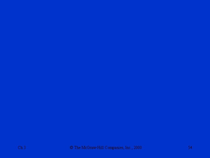 Ch 3 © The Mc. Graw-Hill Companies, Inc. , 2000 54 Ch 3 © The Mc. Graw-Hill Companies, Inc. , 2000 54