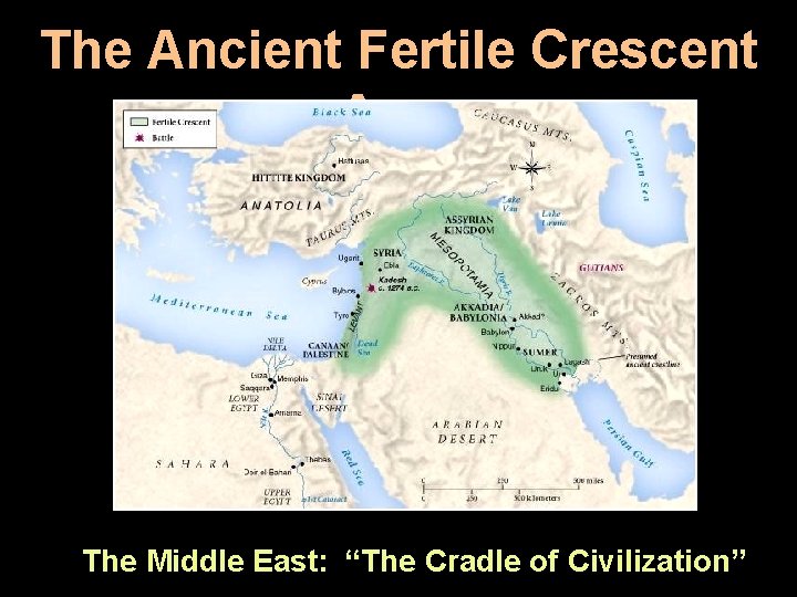 The Ancient Fertile Crescent Area The Middle East: “The Cradle of Civilization” 