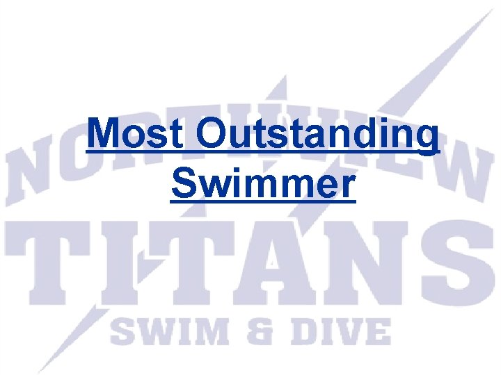 Most Outstanding Swimmer 