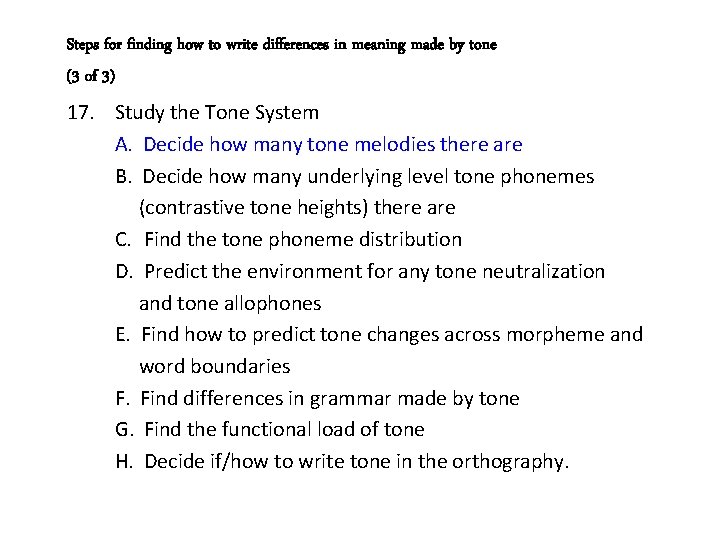 Steps for finding how to write differences in meaning made by tone (3 of