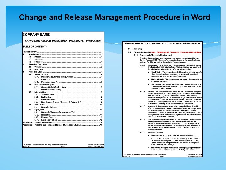 Change and Release Management Procedure in Word 