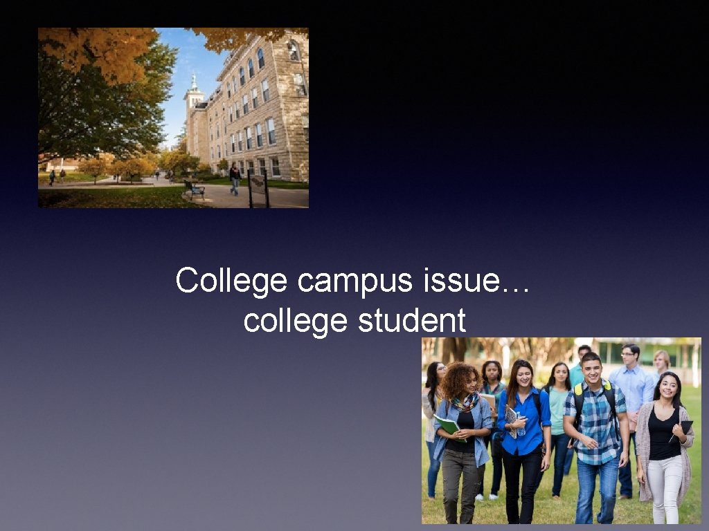 College campus issue… college student 