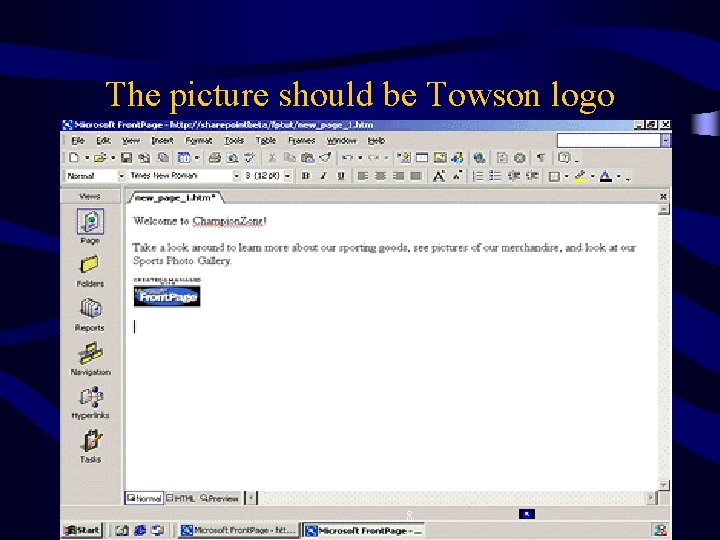 The picture should be Towson logo 8 