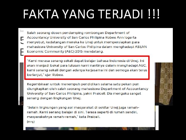 FAKTA YANG TERJADI !!! 