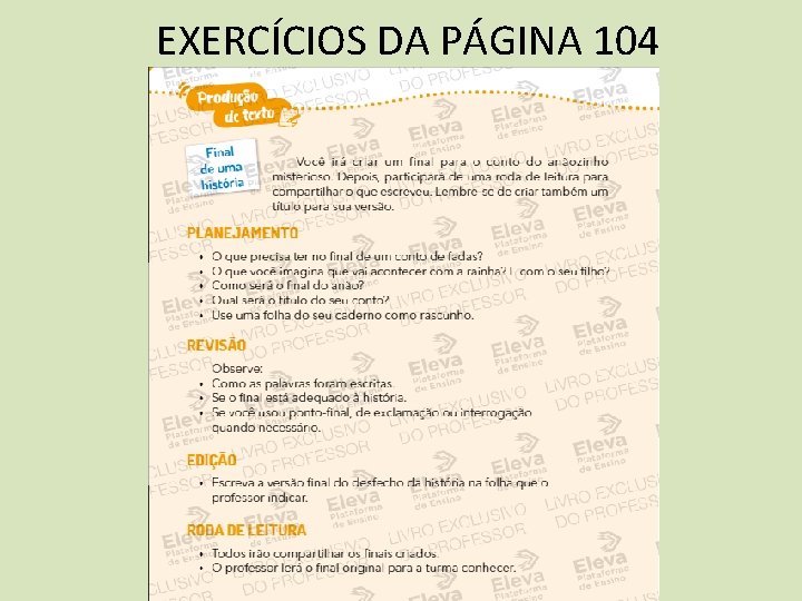 EXERCÍCIOS DA PÁGINA 104 