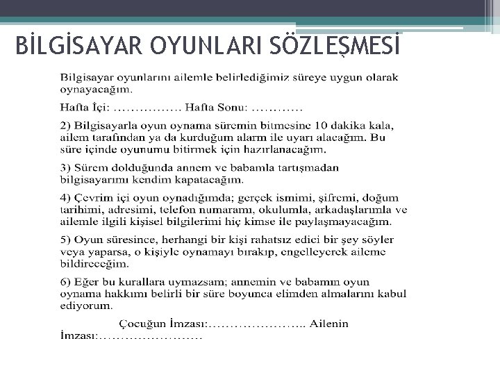 BİLGİSAYAR OYUNLARI SÖZLEŞMESİ 